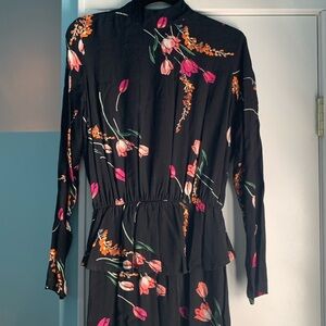 Black and floral dress